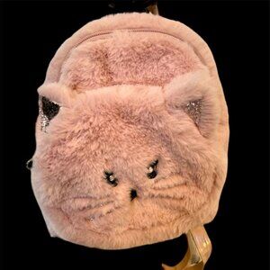 Kids plush kitty cat light pink backpack. This is in excellent condition